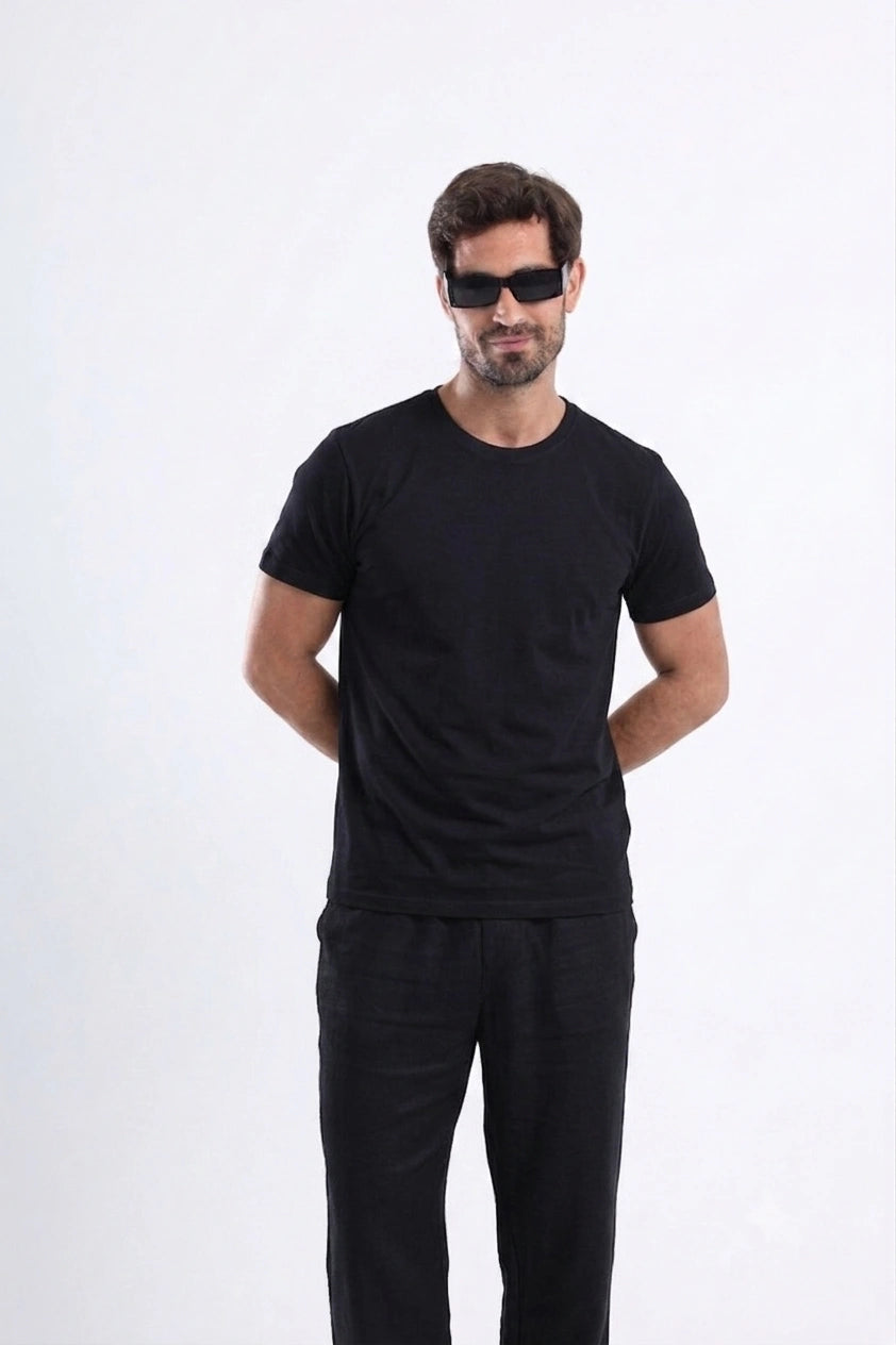 Caracto Essential Jersey Tee – Black