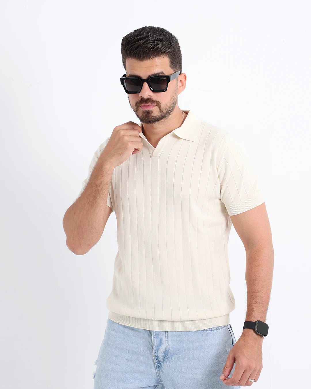 Caracto Polo Tee (Ecru)
