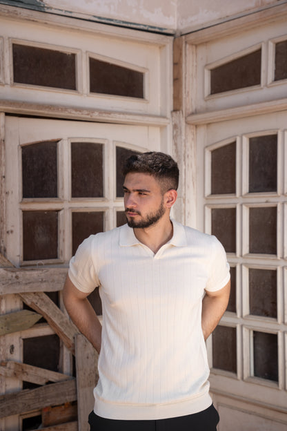 Caracto Polo Tee (Ecru)