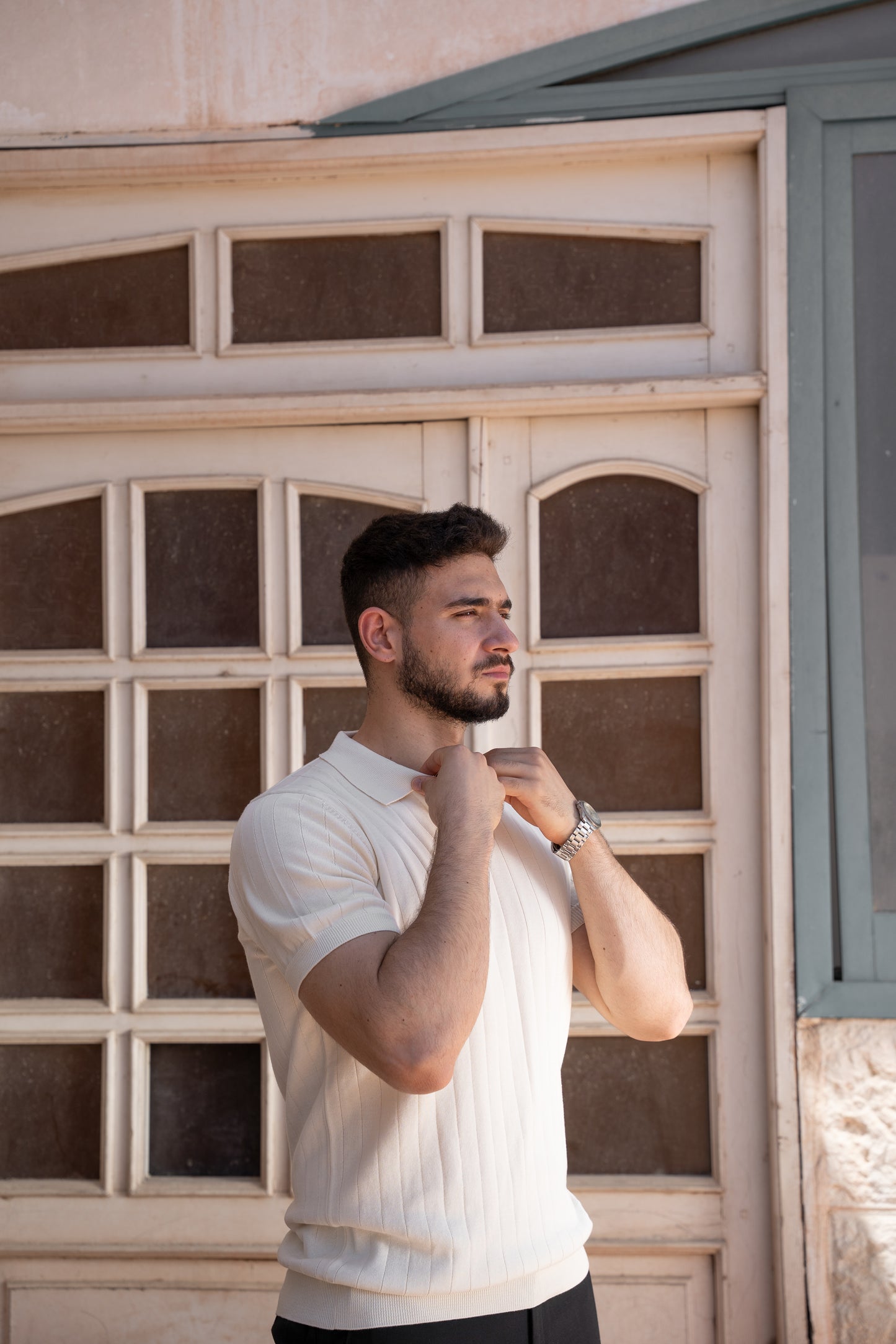 Caracto Polo Tee (Ecru)